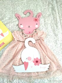 Nové 2 ramínka věčáčky na šaty kočička labuť Little Lovely - 7