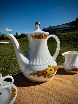 Retro kávová souprava Eschenbach Bavaria – květinový dekor - 7