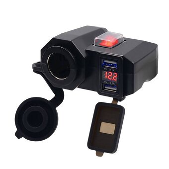 Velice výkonná multifunkční nabíječka 2 x USB 4,2A,voltmetr. - 7