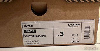 Sálové boty SALMING RIVAL 2 Junior WHITE/NECTARINE vel.35 - 7