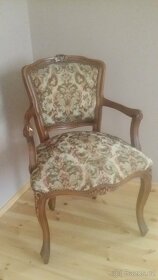 Starožitná dřevěná stylová židle,židlička,křeslo, křesílko - 7