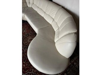 Rohová kožená sedací souprava, 3302 - 7