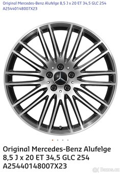 Nové kola original Mercedes GLC X254 R20 - 7