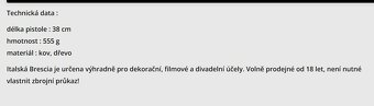 Replika - Italská pistole Brescia - 7