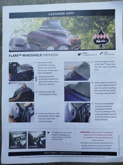 Prodám plexi štít pro Harley - Davidson touring - 7