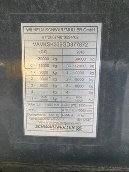 Prodáme sklápěcí návěs zn. Schwarzmuller 55 m3, rok 2016 - 7