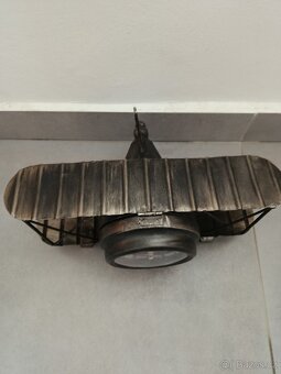 Hodiny kovové letadlo - 7