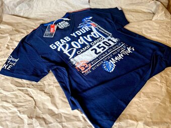 Pánské tričko CAMP DAVID Thunder Blue L (nové) - 7