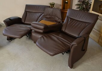 Kožená sedací souprava 3+1, elektrické polohování. TOP - 7