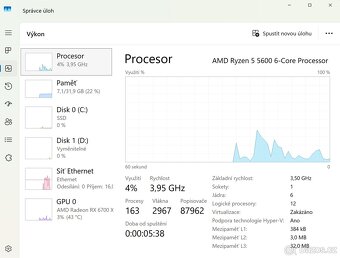 RX6700XT 12GB, RYZEN 5 5600, 32GB RAM, 1TB SSD - 7