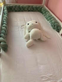 Nový zaplétaný mantinel cop ze 4 pramenů do dětské postýlky - 7