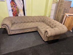Hezká rohová Sedací souprava Chesterfield - 7