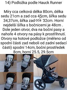 Podložka do kočárku, nové, šití na zakázku, ceny od - 7