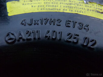 Rezerva dojezdovka originál Mercedes 5x112 4Jx17 ET34 - 7