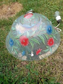 Starý malovaný lustr / svitidlo - 7