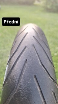 Prodám motocyklové pneumatiky Pirelli (přední + zadní) - 7