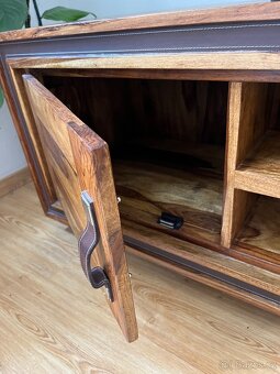 Designový Tv stolek z masivu, africké dřevo - 7