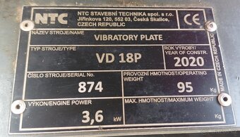 vibrační deska NTC VD18P - 7
