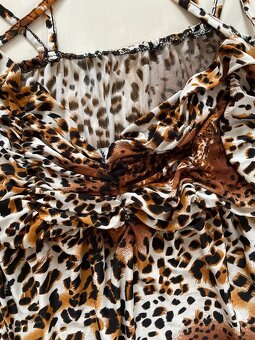 Leopard šaty, vel neuvedena cca S-M - 7