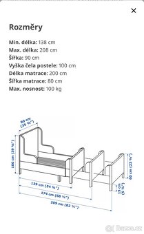 Rostouci postel Busunge Ikea - 7