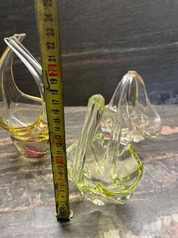 Skleněné košíky - hutní sklo - 7