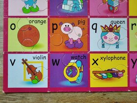 Velké puzzle anglická abeceda s obrázky 28 dílků - 7