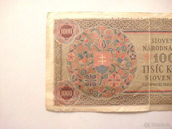 Bankovka 1000 korun Slovenských 1940 Perf.SPECIMEN - 7