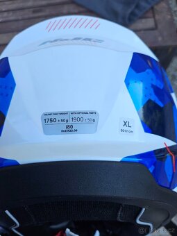 Přilba HJC i80 Roki MC21bílo-modro-červená se štítkem - 7