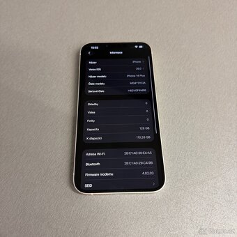 iPhone 14 Plus 128GB bílý, pěkný stav, 12 měsíců záruka - 7