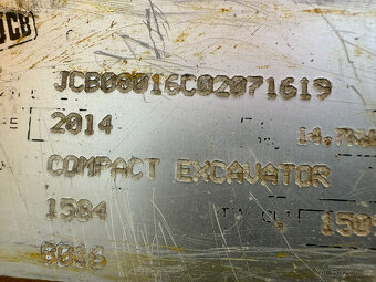 Prodám pásovy minibagr JCB 8016 CTS r.v. 2014 - 7