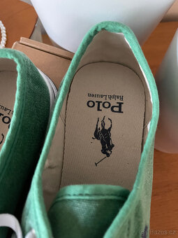 Nové zelené plátěné tenisky Polo Ralph Lauren, vel. 40 - 7