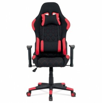 Červeno-černá látka a model KA-V606 herního křesla - 7