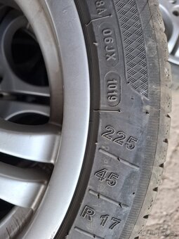 Originál dvourozměrné alu disky BMW Mpacket R17 + letní pneu - 7