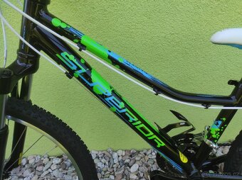 Značkové dětské horské kolo Superior 24 "(černá/zelená) - 7