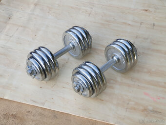 Jednoručky činky 2x20kg za 3990,- CHROM - 7