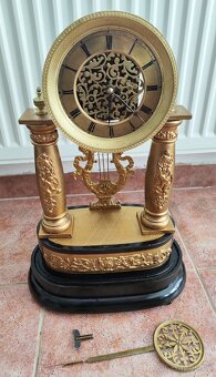 TOP krbové dvousloupkové hodiny Biedermeier - 7