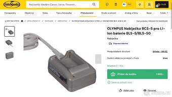 Nabíječka Olympus BCS-5 + baterie Olympus BLS-5 - 7