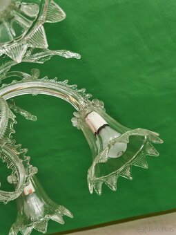 Benátský křišťálový lustr ze štípaného skla – Murano, Itálie - 7