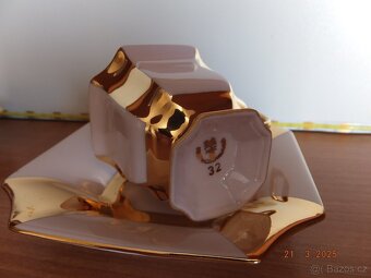Růžový porcelán šapo Empír H&C Chodov. - 7