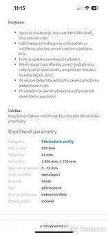 samolepici lista prechodovy profil hlinikova dub - 7