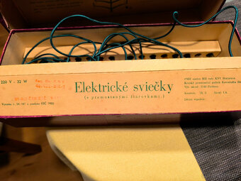 Staré vánoční svíčky Zlatokov, světýlka, osvětlení,rok 1957 - 7