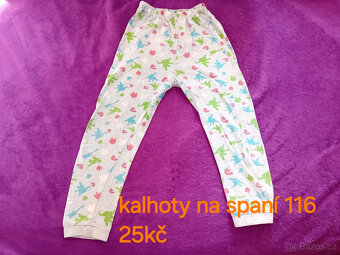 letní a klasická pyžama, pyžamové kalhoty kluk mix velikostí - 7
