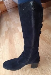 Tmavě modré semišové elegantní kozačky Nero Giardini i na úz - 7