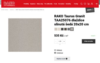 Zátěžová dlažba RAKO Taurus Granit (cca 30 m²) – Šedá - 7