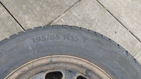 6Jx15 ET38, 195/65 R15, 5x100, zimní pneu Barum Polaris 5 - 7