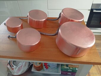 VINTAGE KVALITNÍ MĚDĚNÉ HRNCE TOURNUS FRANCIE 70.LÉTA - 7