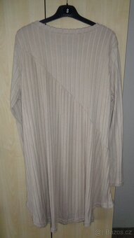 Béžové šaty NOVÉ vel.přibl.52-54 - 7