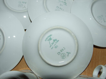 čajový retro servis Josefína - porcelánka Loučky, pěkný - 7