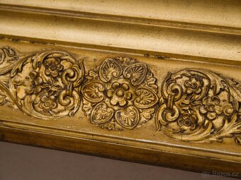 Starožitný zlacený rám na obraz – Biedermeier, 145 × 90 cm - 7