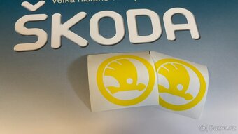 Nálepka na poklici kola Škoda, více barev - 7